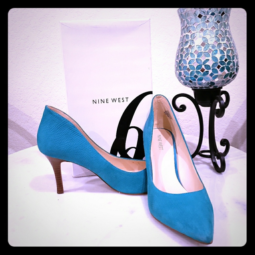 Nine west turquoise heels